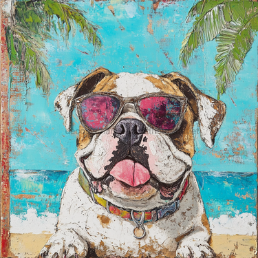 Dog Sign, English Bulldog Sign, DCO-12959, Sign For Wreath, 10x10